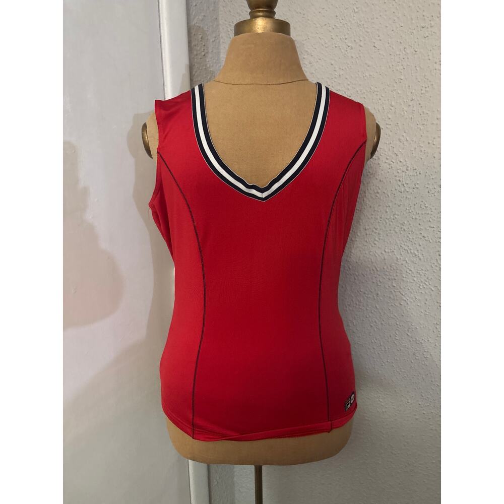 FILA Vintage Red/White/Blue Tank Top M Activewear Athleisure Casual Sportswear